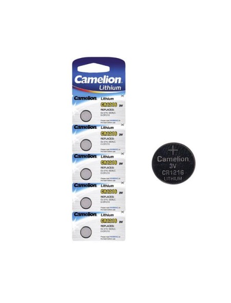 Pila boton litio CR1216 3v Camelion (5 uds)
