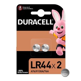 Pila boton Alcalina LR44 Duracell / 1.5V / 76A / A76 / V13GA / Ag13 / (2 Uds)  950383