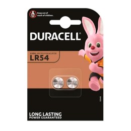 Pila boton LR54 1.5v Duracell ( 2 uds) / LR1130 / Oxido de Plata